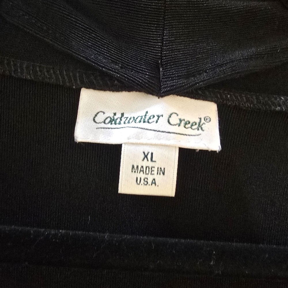 Coldwater Creek XL Acetate Stretchy Open Front Cardigan Made in USA - Picture 5 of 7